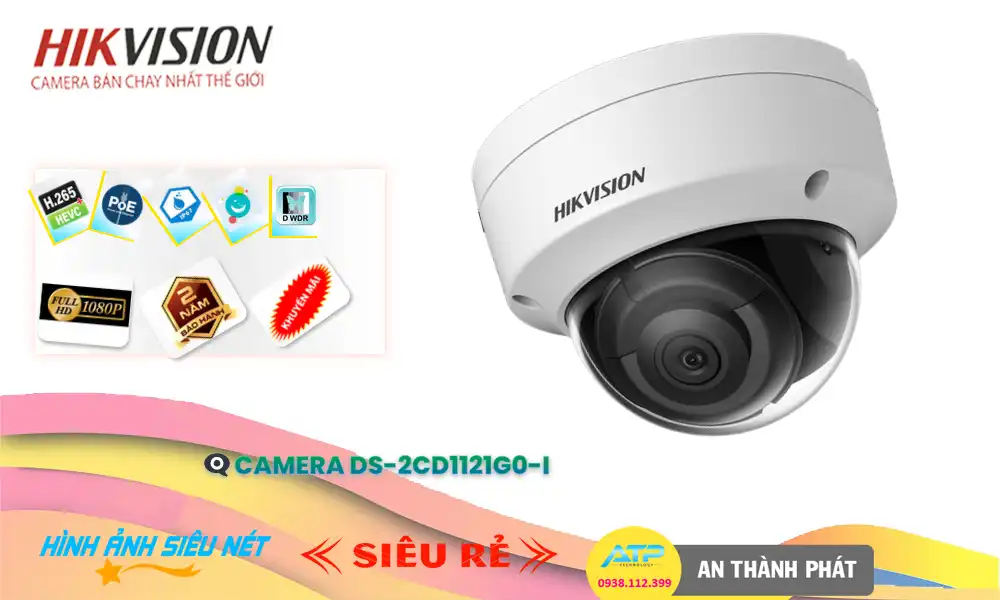 Hikvision DS-2CD1121G0-I Sắc Nét