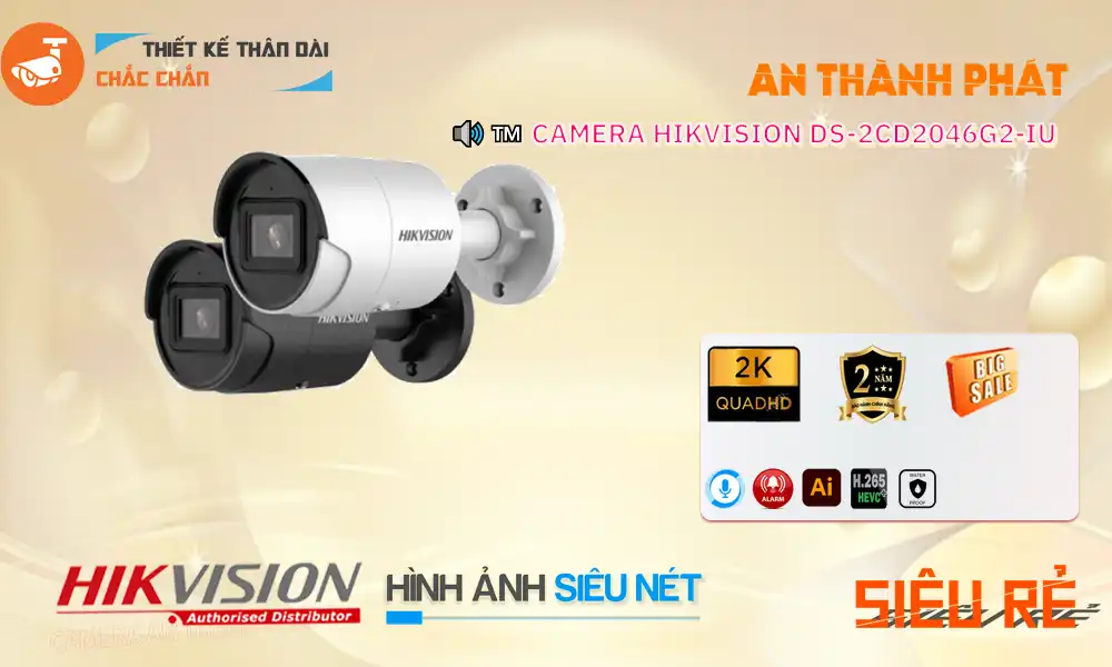 DS-2CD2046G2-IU camera sắc nét Hikvision