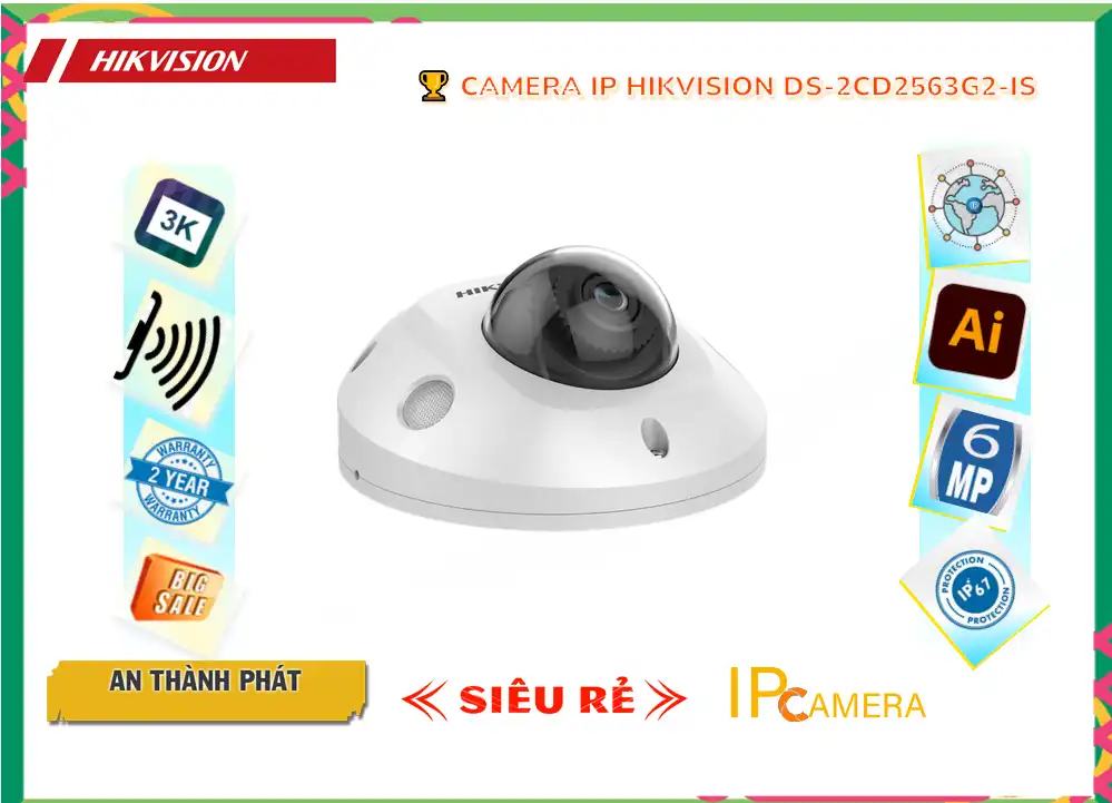➠ DS-2CD2563G2-IS sắc nét Hikvision ➠ DS-2CD2563G2-IS sắc nét Hikvision