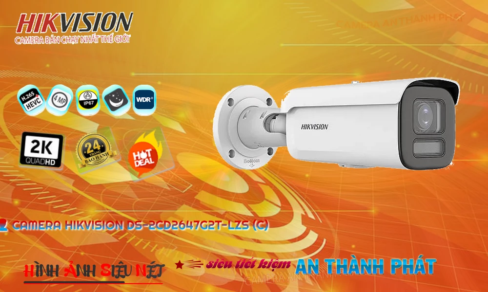 Hikvision DS-2CD2647G2T-LZS(C) Sắc Nét