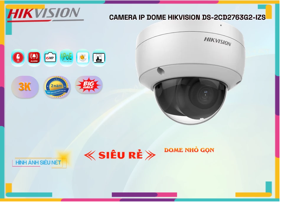 ✓ DS-2CD2763G2-IZS Camera Chính Hãng Hikvision ✓ DS-2CD2763G2-IZS Camera Chính Hãng Hikvision