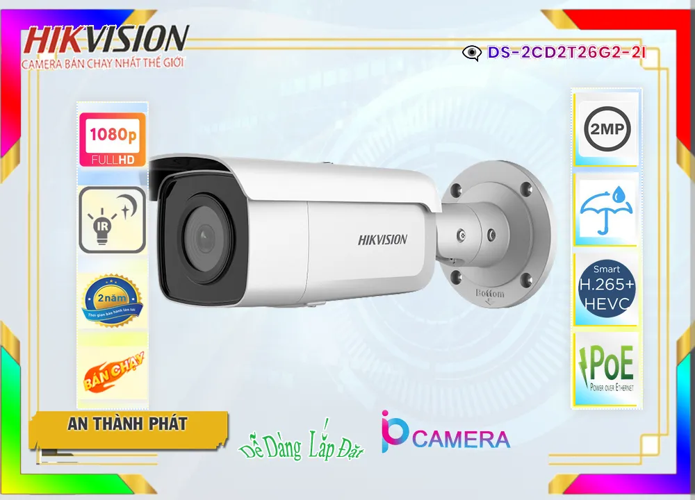 Camera Hikvision DS-2CD2T26G2-2I,DS-2CD2T26G2-2I Giá Hấp Dẫn,DS-2CD2T26G2-2I giá hấp dẫn,Thông số DS-2CD2T26G2-2I Công Nghệ IP ,bán DS-2CD2T26G2-2I,Bán Giá DS-2CD2T26G2-2I 2.0 MP FULL HD 1080P ,phân phối ,DS-2CD2T26G2-2I Bán Sỉ,Giá Bán DS-2CD2T26G2-2I,Nơi Lắp DS-2CD2T26G2-2I,thông số DS-2CD2T26G2-2I,DS-2CD2T26G2-2I Chất lượng nhất,DS-2CD2T26G2-2I Giá chiết khấu
