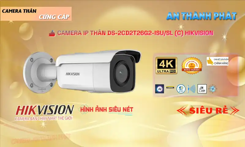 Camera Hikvision DS-2CD2T26G2-ISU/SL (C)