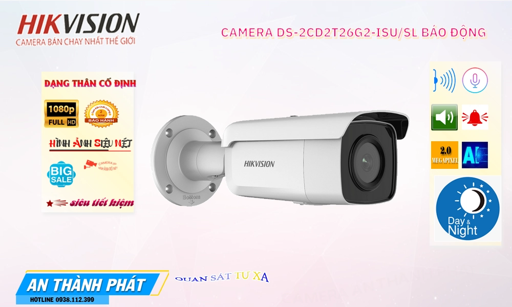Camera Hikvision DS-2CD2T26G2-ISU-SL