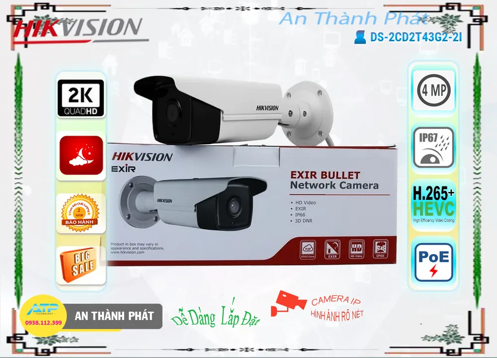 Camera Hikvision DS-2CD2T43G2-2I,Thông số DS-2CD2T43G2-2I,DS-2CD2T43G2-2I Chất lượng nhất,DS-2CD2T43G2-2I Công Nghệ POE  Bán Sỉ, Camera Giá re DS 2CD2T43G2 2I,DS-2CD2T43G2-2I Giá Thấp Nhất,Giá Bán DS-2CD2T43G2-2I Ultra 2k 4.0 MP ,DS-2CD2T43G2-2I Chất Lượng,bán DS-2CD2T43G2-2I,Bán Giá DS-2CD2T43G2-2I,thông số DS-2CD2T43G2-2I,DS-2CD2T43G2-2I sale mạnh,DS-2CD2T43G2-2I giá kỹ thuật,DS-2CD2T43G2-2I Tiết kiệm