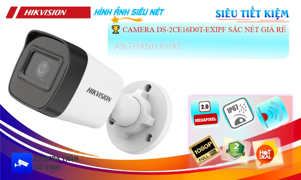 ⟹ Camera DS-2CE16D0T-EXIPF Hikvision