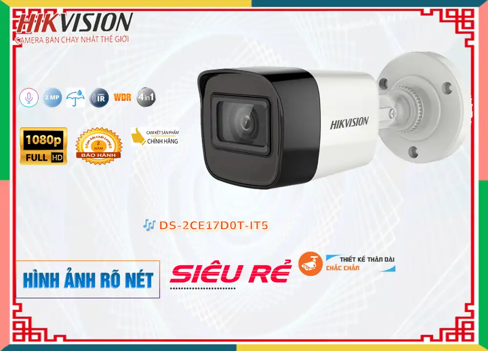 Camera DS-2CE17D0T-IT5 Đang giảm giá Camera DS-2CE17D0T-IT5 Đang giảm giá