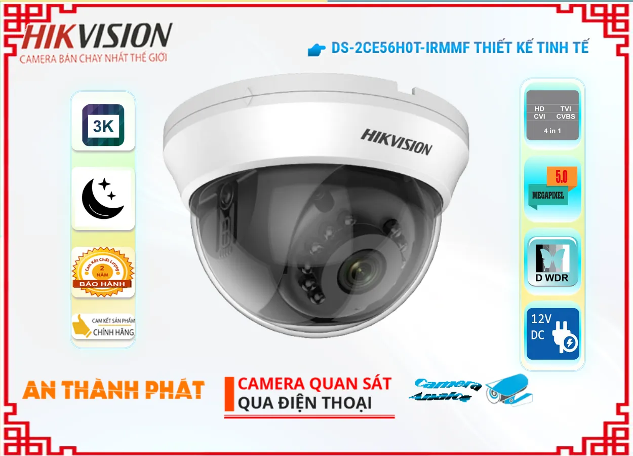 Camera Giá Rẻ Hikvision DS-2CE56H0T-IRMMF Chức Năng Cao Cấp Camera Giá Rẻ Hikvision DS-2CE56H0T-IRMMF Chức Năng Cao Cấp