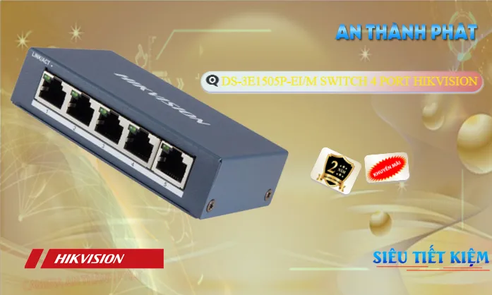 Switch POE 4 Port DS-3E1505P-EI/M Hikvision Switch POE 4 Port DS-3E1505P-EI/M Hikvision