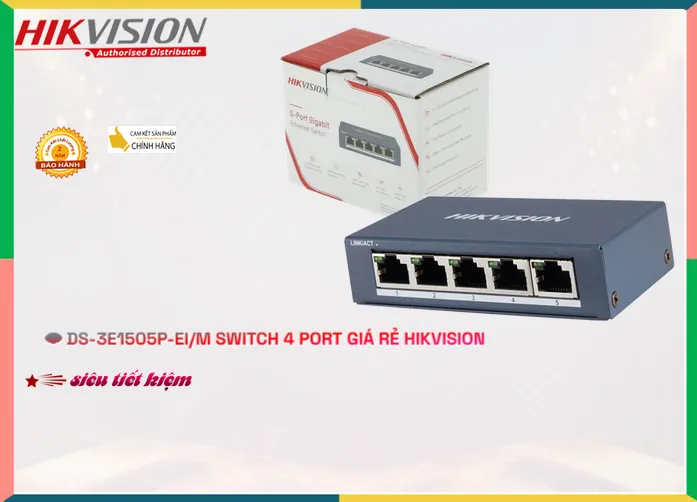 Switch POE 4 Port DS-3E1505P-EI/M Hikvision Switch POE 4 Port DS-3E1505P-EI/M Hikvision