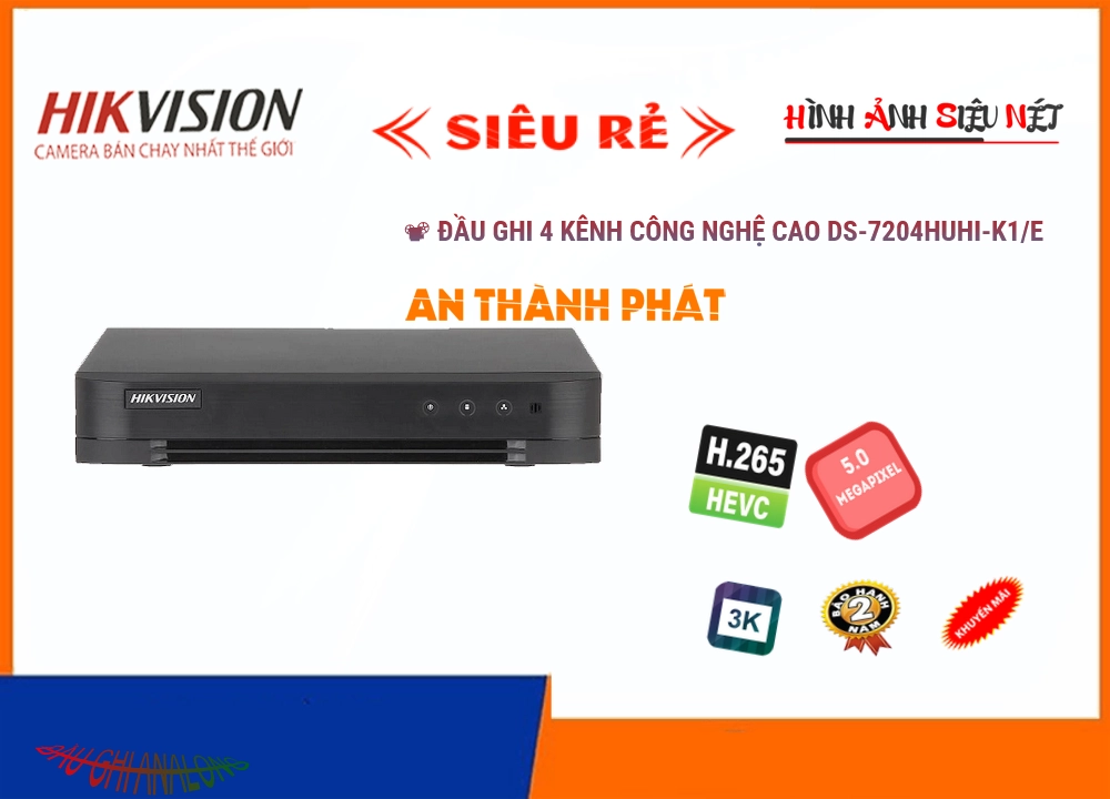 DS-7204HUHI-K1/E Đầu Thu Hikvision DS-7204HUHI-K1/E Đầu Thu Hikvision