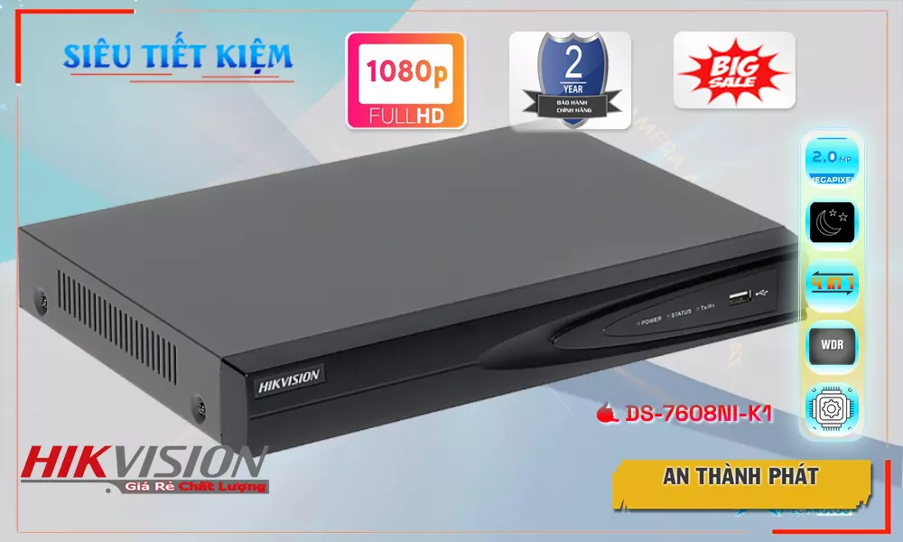 Đầu Ghi Hikvision DS-7608NI-K1
