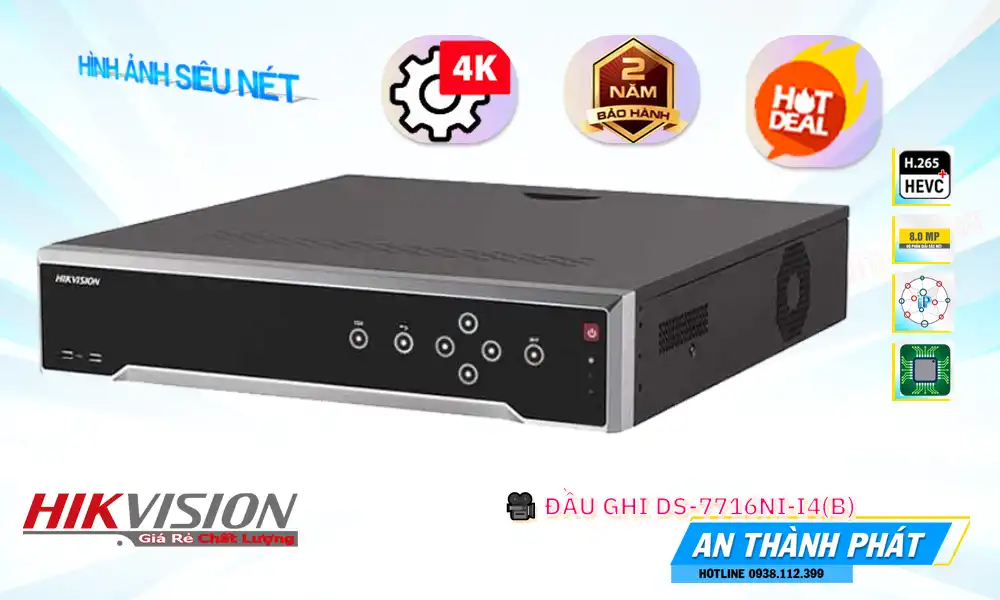 DS-7716NI-I4 (B) Đầu Thu Hikvision