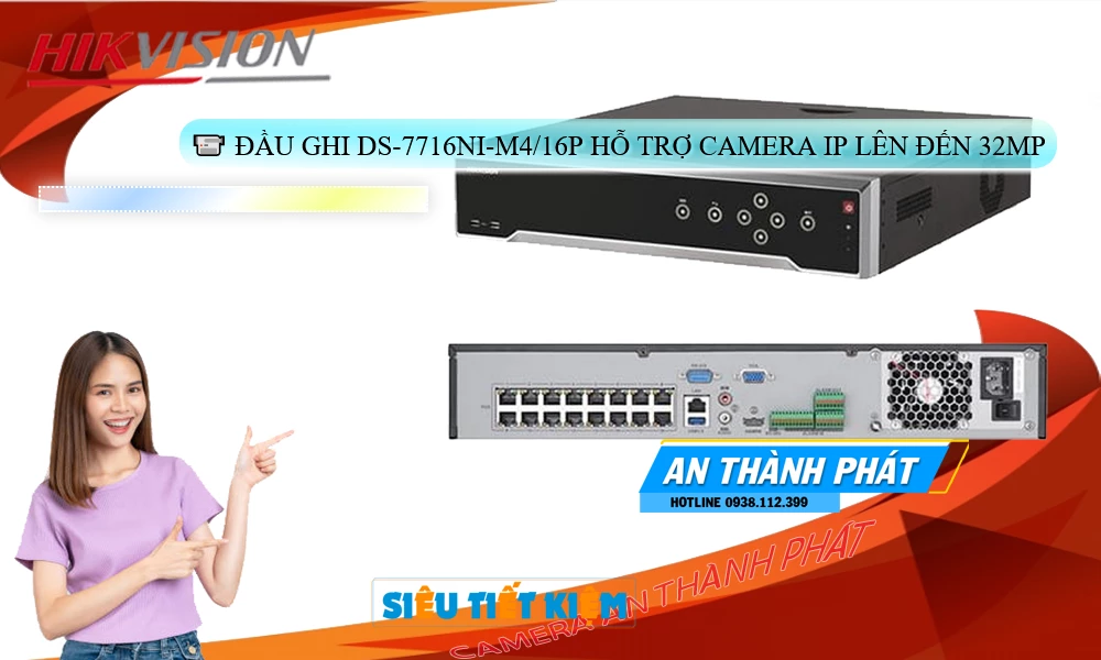 Đầu Thu DS-7716NI-M4/16P Hikvision
