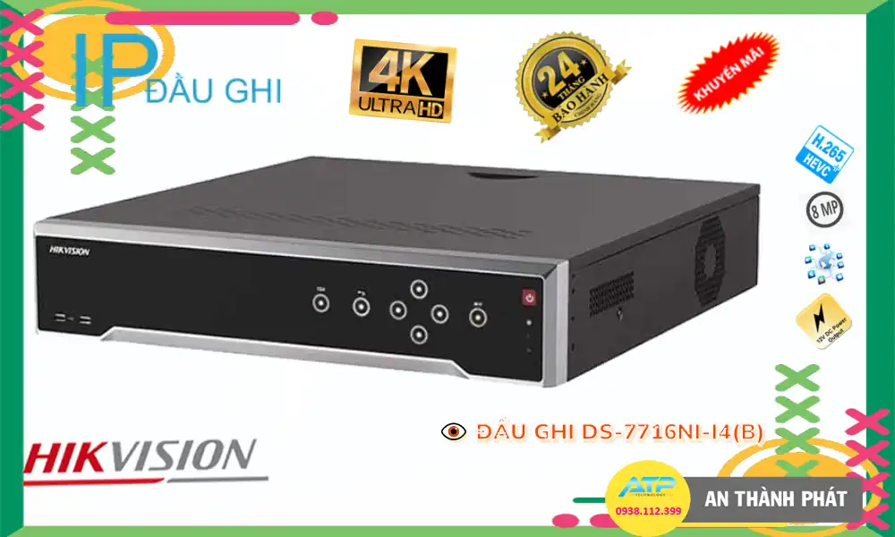 Đầu Thu KTS Hikvision DS-7732NI-K4/16P Giá rẻ