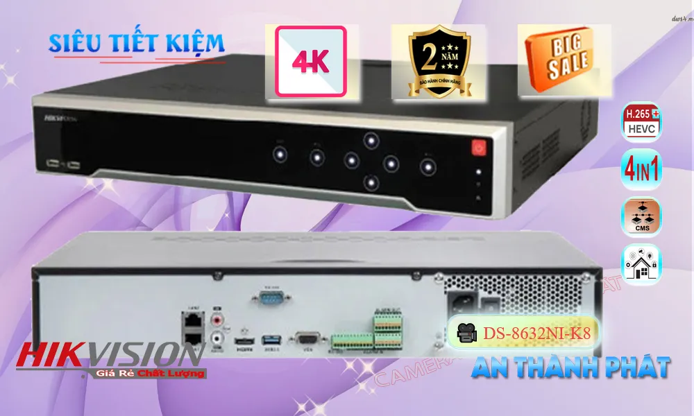 Đầu ghi Hikvision DS-8632NI-K8 Mẫu Đẹp