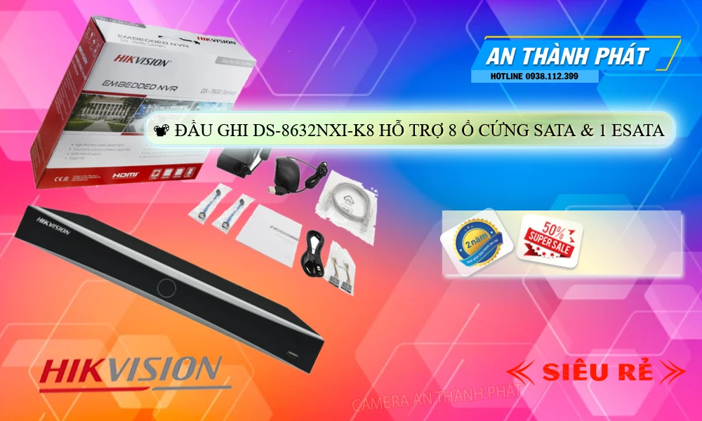 Hikvision DS-8632NXI-K8 Sắc Nét
