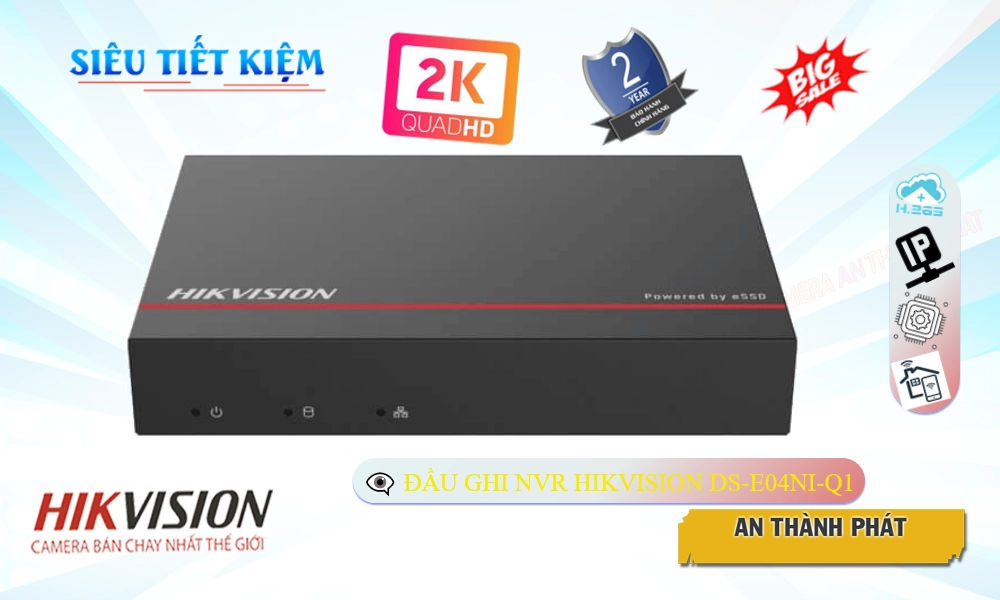 Đầu Ghi Camera Hikvision DS-E04NI-Q1 Tiết Kiệm ❇