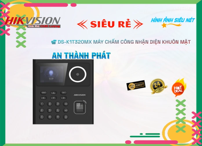 DS-K1T320MX Thiết Bị Chấm Công Hikvision DS-K1T320MX Thiết Bị Chấm Công Hikvision
