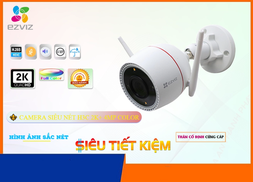 Camera Wifi Wifi Ezviz H3C 2K+ 4MP Color Mẫu Đẹp Camera Wifi Wifi Ezviz H3C 2K+ 4MP Color Mẫu Đẹp