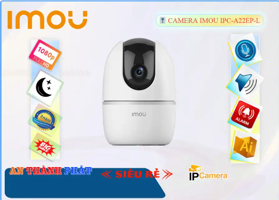 Camera Wifi Imou Chất Lượng IPC-A22EP-L Camera Wifi Imou Chất Lượng IPC-A22EP-L