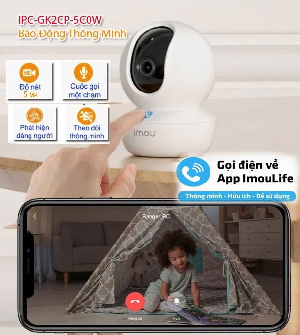 IPC-GK2CP-5C0W dòng camera wifi chất lượng hình ảnh sắt nét báo động hiệu quả