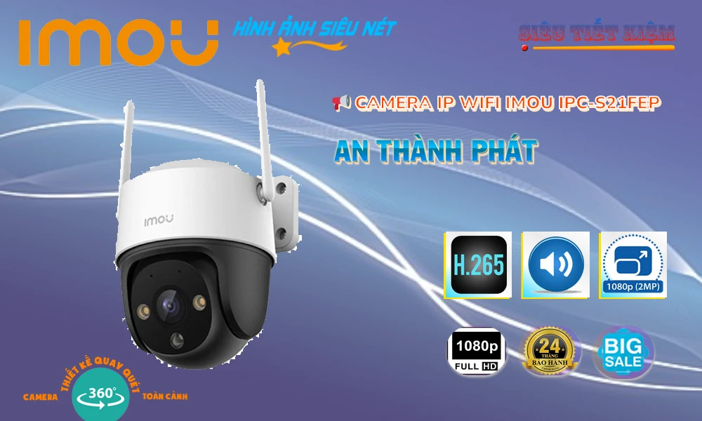 Camera Imou Xoay 360 Ngoài Trời IPC-S21FEP