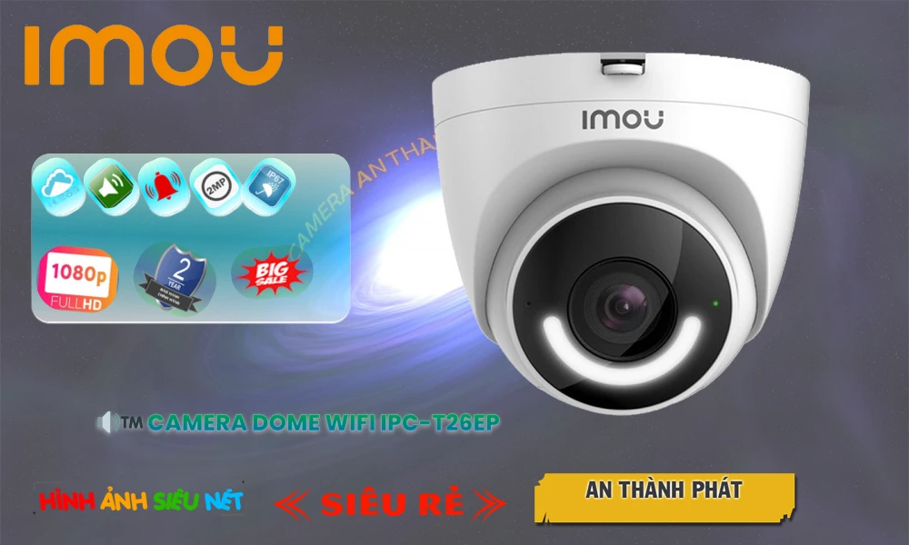 Camera Wifi Imou Dome Cố Định IPC-T26EP