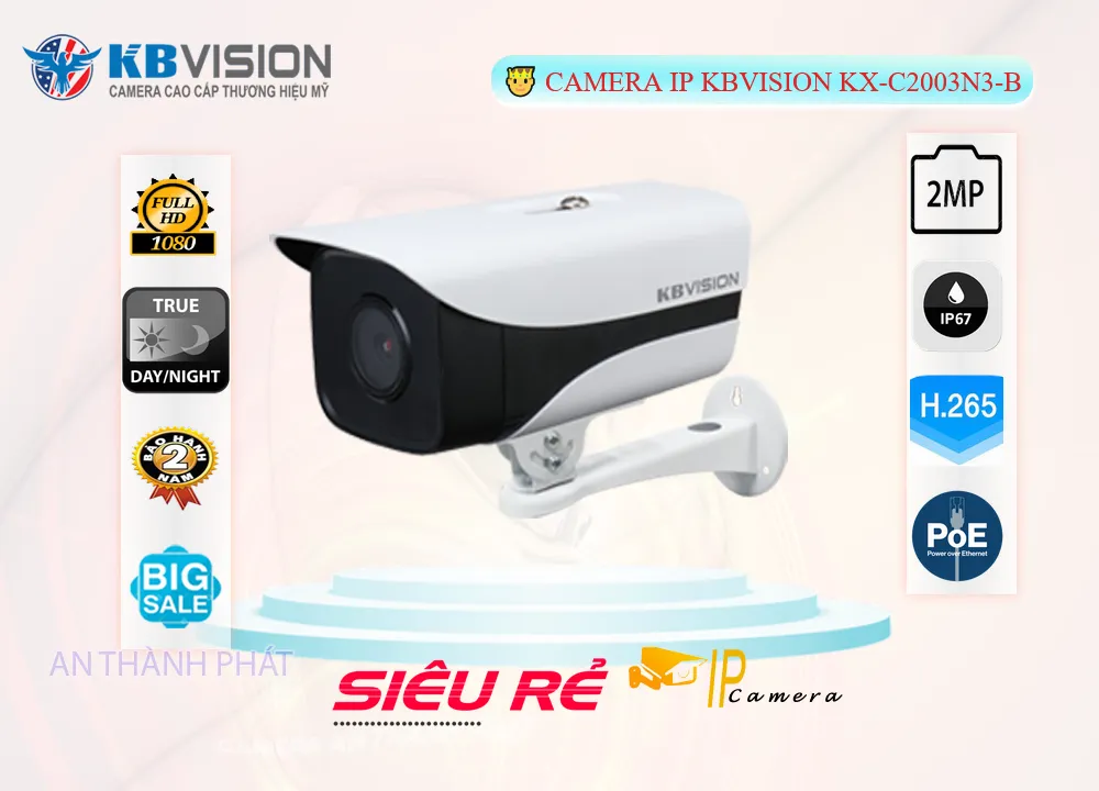 Camera IP Kbvision KX-C2003N3-B,KX-C2003N3-B Giá rẻ, Camera quan sát KX-C2003N3-B Tốt nhất,KX-C2003N3-B Cấp Nguồ Qua Dây Mạng  Tốt nhất,KX-C2003N3-B Chiết khấu cao,Bán Sỉ KX-C2003N3-B FULL HD 1080P 2.0 megapixel ,cửa hàng bán KX-C2003N3-B,KX-C2003N3-B Giá rẻ,KX-C2003N3-B Tốt nhất