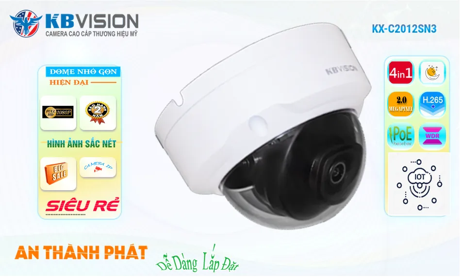 Camera KX-C2012SN3 KBvision Thiết kế Đẹp