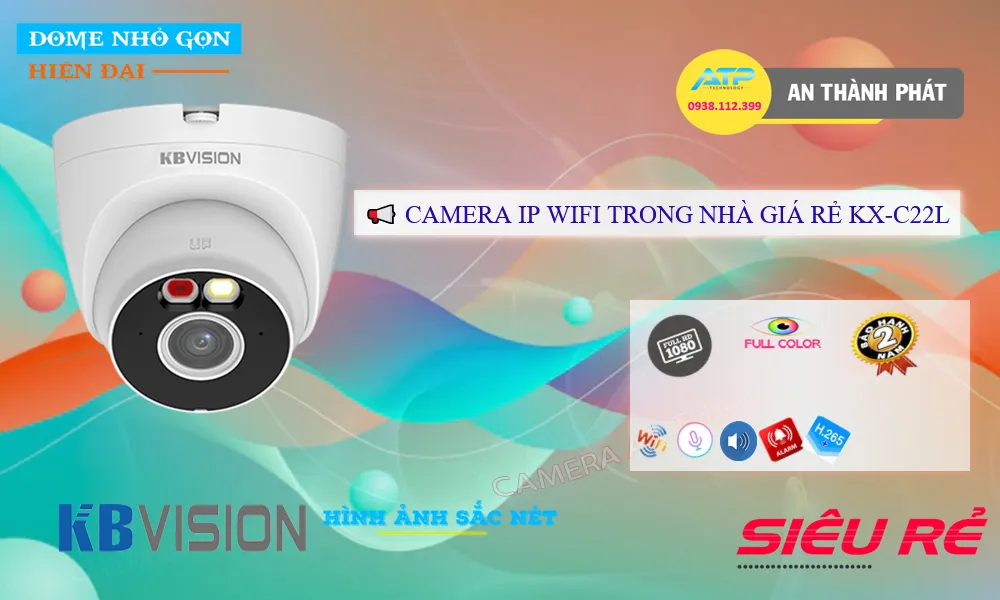 Camera IP Không Dây KX-C22L KBvision Thiết kế Đẹp Camera IP Không Dây KX-C22L KBvision Thiết kế Đẹp