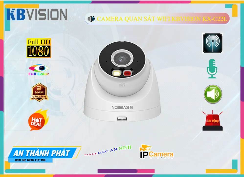 Camera IP Không Dây KX-C22L KBvision Thiết kế Đẹp Camera IP Không Dây KX-C22L KBvision Thiết kế Đẹp