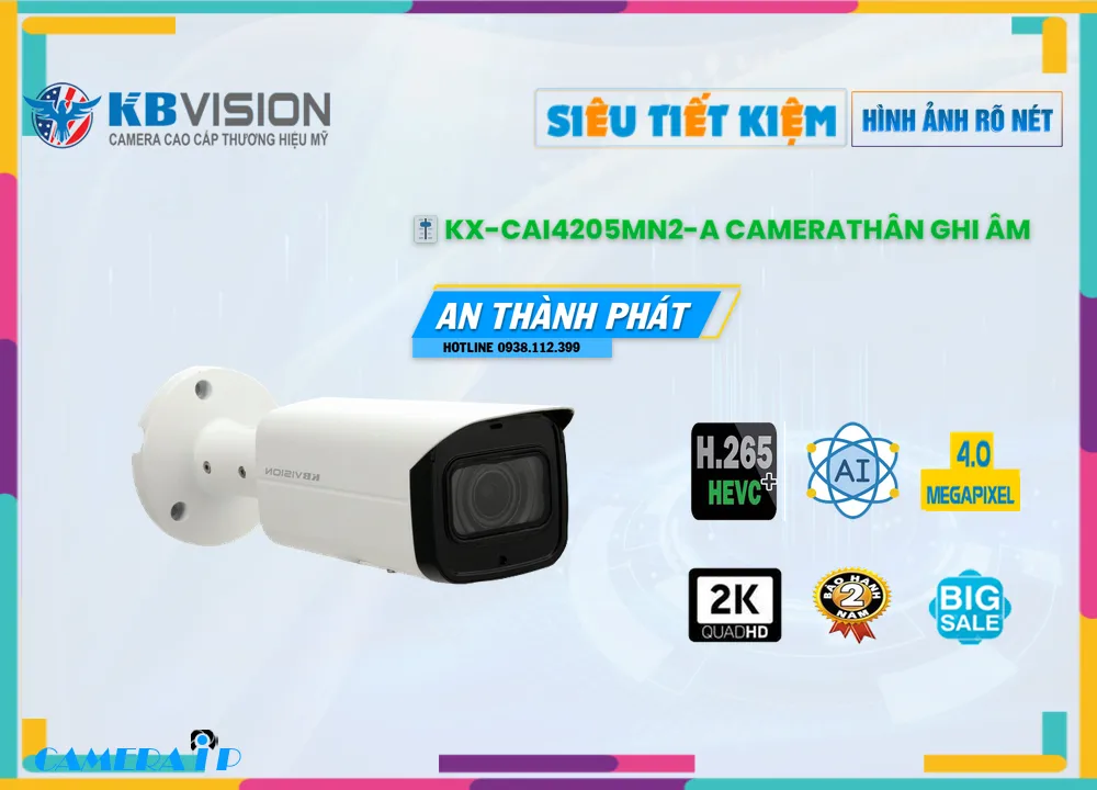Camera KBvision Với giá cạnh tranh KX-CAi4205MN2-A Camera KBvision Với giá cạnh tranh KX-CAi4205MN2-A