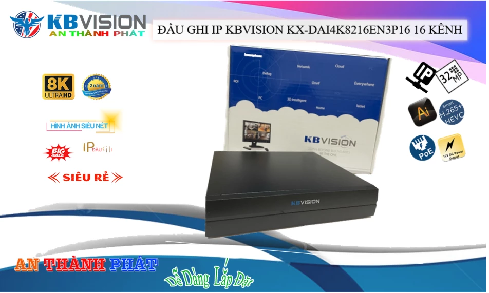 KX-DAi4K8216EN3P16 KBvision Với giá cạnh tranh
