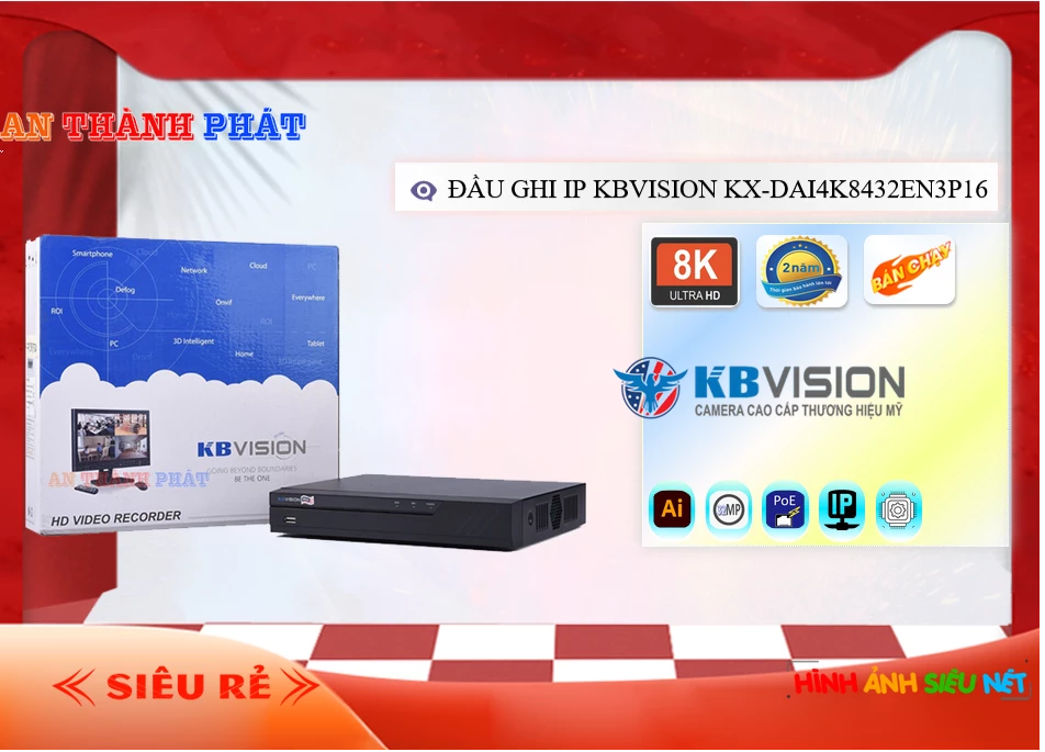 KBvision KX-DAi4K8432EN3P16 Sắc Nét ✔️ KBvision KX-DAi4K8432EN3P16 Sắc Nét ✔️