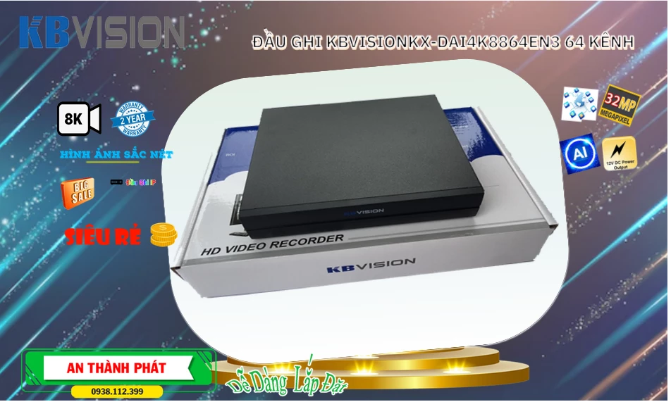 KX-DAi4K8864EN3 Đầu Ghi Hình