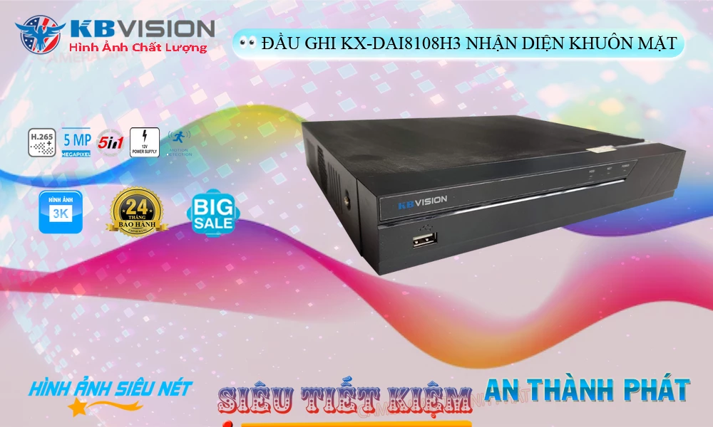 KX-DAi8108H3Thiết Bị Ghi Hình Thiết kế Đẹp KBvision