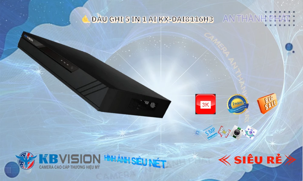 KX-DAi8116H3 Đầu Thu KBvision KX-DAi8116H3 Đầu Thu KBvision