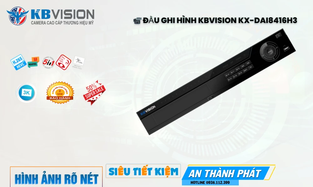 KBvision KX-DAi8416H3 Sắc Nét