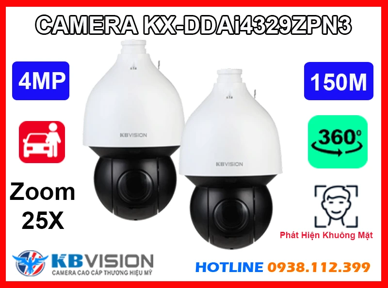 Camera KBVISION KX-DDAi4329ZPN3,Bán Giá KX-DDAi4329ZPN3,Bán Sỉ KX-DDAi4329ZPN3,KX-DDAi4329ZPN3 Camera IP khả năng Cài đặt điểm để tuần tra tự động KBvision bán rẻ,KX-DDAi4329ZPN3 Giá Thấp Nhất,Giá Bán KX-DDAi4329ZPN3 4.0 megapixel Ultra 2k ,Nơi bán Thiết Bị Camera KX-DDAi4329ZPN3,thông số KX-DDAi4329ZPN3