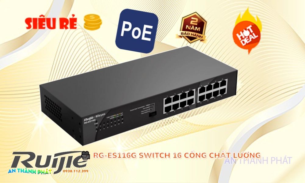 Bộ chia mạng RG-ES116G Bộ chia mạng RG-ES116G