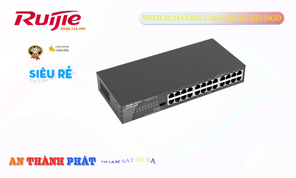 Switch chia mạng  Hãng Ruijie RG-ES124GD
