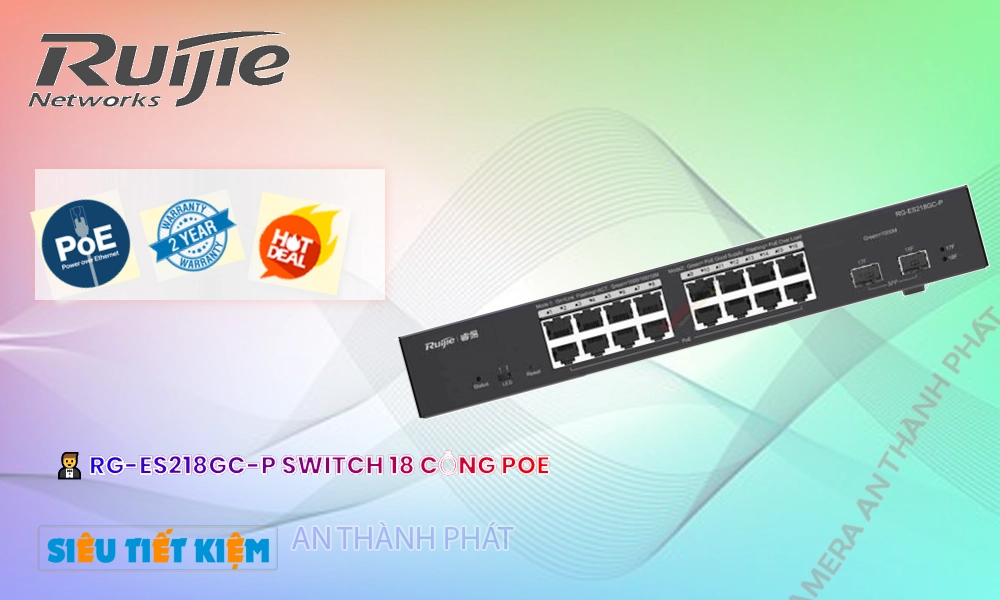 RG-ES218GC-P Hãng Ruijie  Bộ Quản Lý Mạng