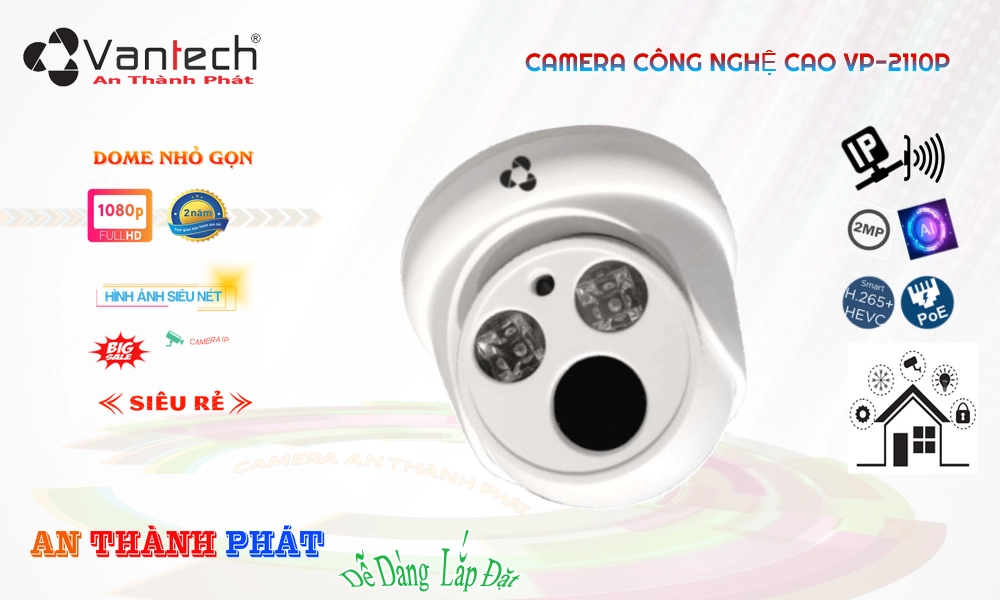VP-2110P Camera Công Nghệ POE Thiết kế Đẹp VanTech