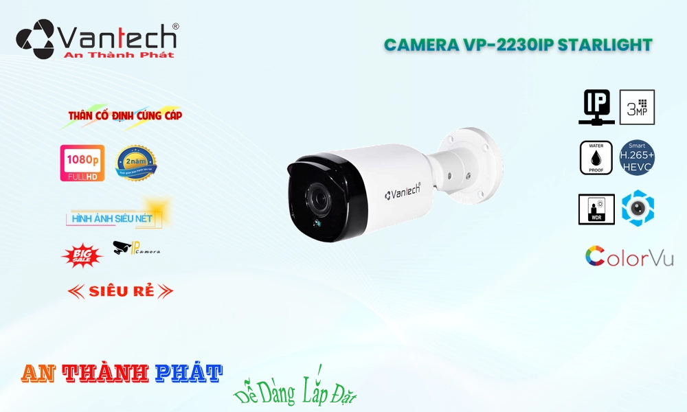 ✲  Cấp Nguồ Qua Dây Mạng VP-2230IP Hình Ảnh Đẹp VanTech