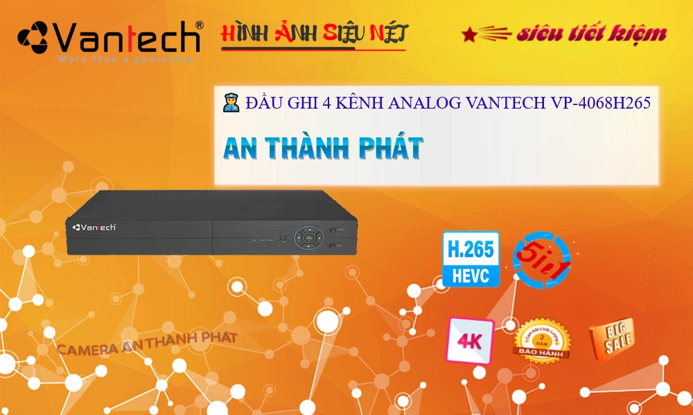 VP-4068H265 Đầu Thu VanTech VP-4068H265 Đầu Thu VanTech