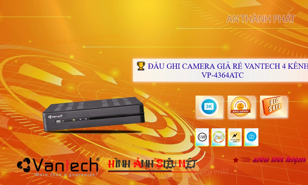 Đầu ghi VanTech VP-4364ATC Mẫu Đẹp Đầu ghi VanTech VP-4364ATC Mẫu Đẹp