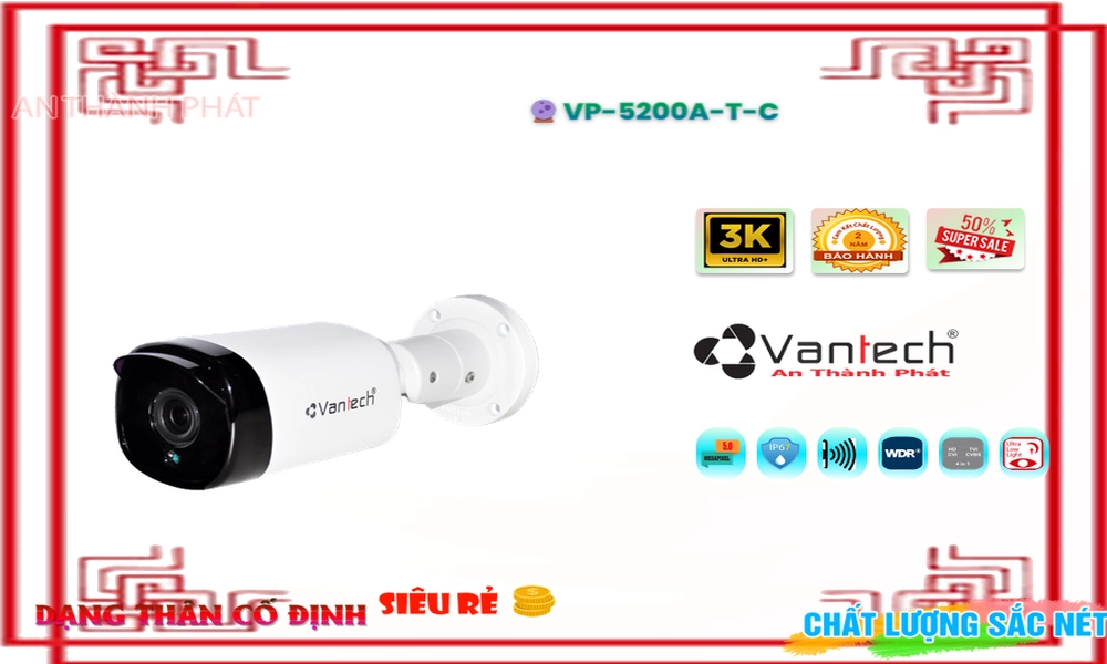 VP-5200A|T|C HD Anlog Camera Giám Sát Công Nghệ Mới VP-5200A|T|C HD Anlog Camera Giám Sát Công Nghệ Mới