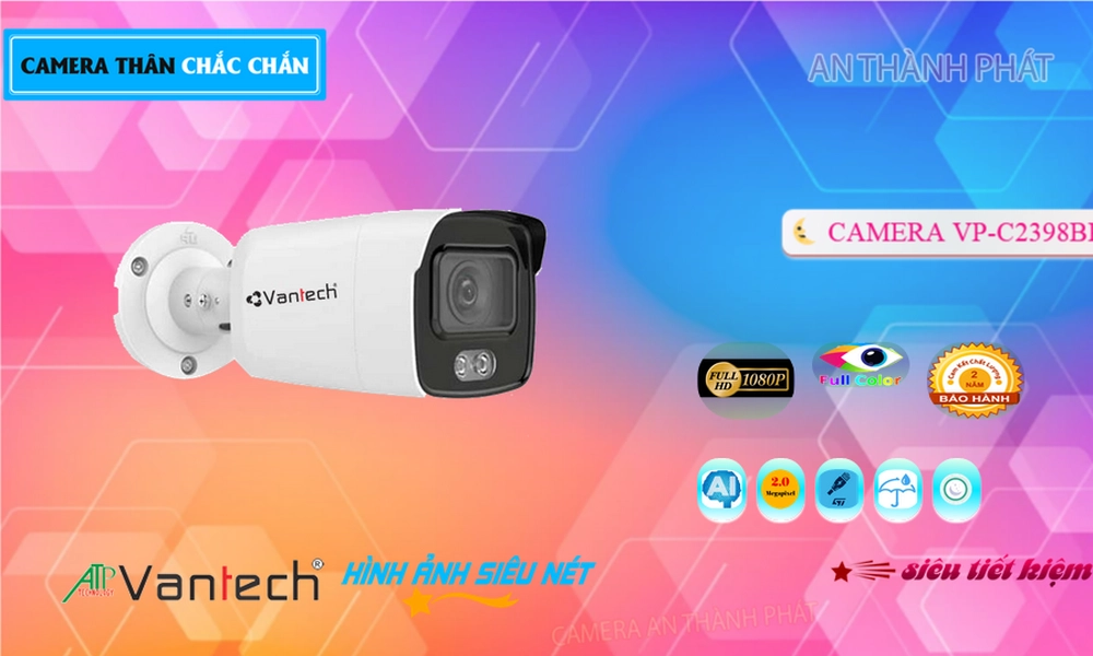 Camera VanTech Thiết kế Đẹp Công Nghệ POE VP-C2398BP Camera VanTech Thiết kế Đẹp Công Nghệ POE VP-C2398BP