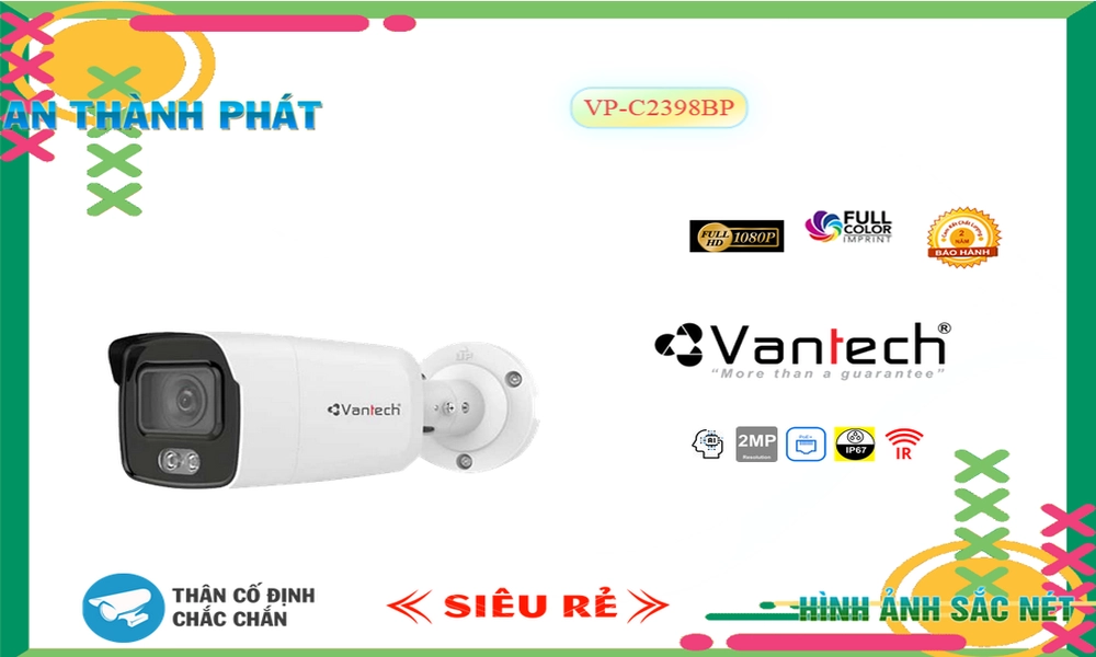Camera VanTech Thiết kế Đẹp Công Nghệ POE VP-C2398BP Camera VanTech Thiết kế Đẹp Công Nghệ POE VP-C2398BP
